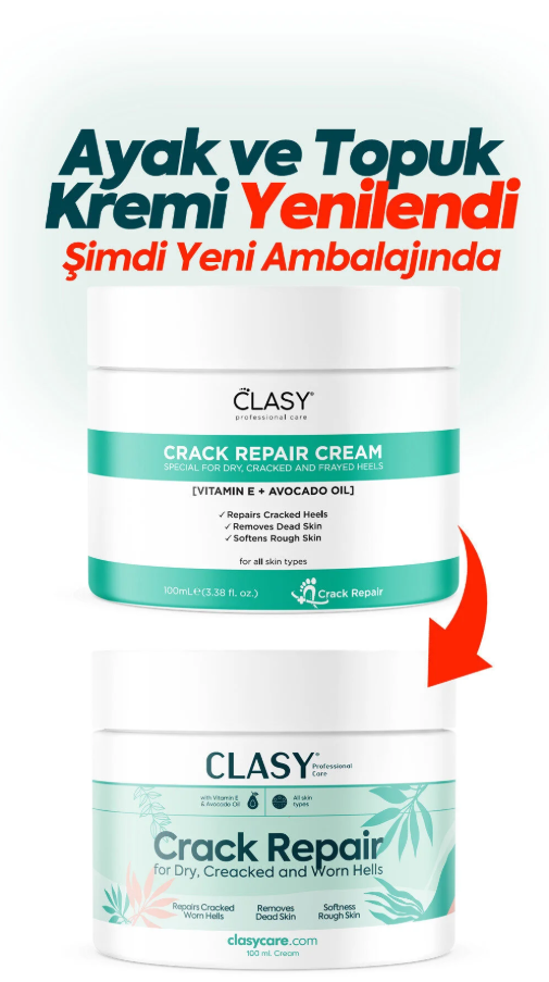 Clasy Care Ayak Ve Topuk Çatlak Kremi, Ayak Bakımı, Ayak Kokusu Ve Topuk 100ml